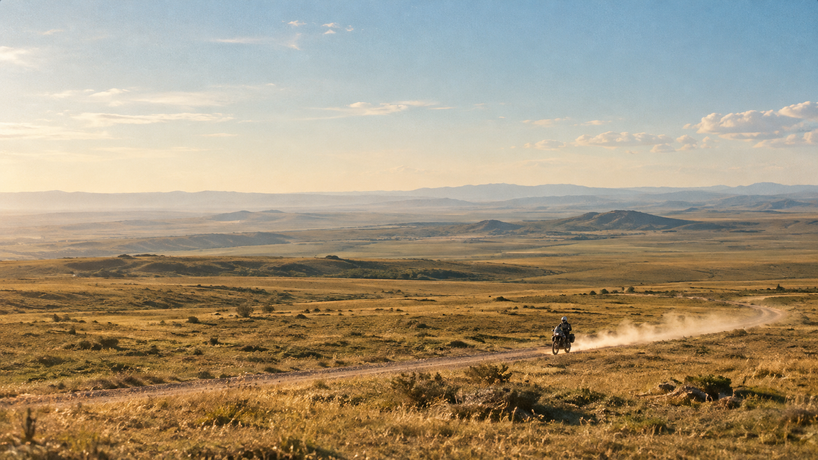 Illustrative open-road landscape